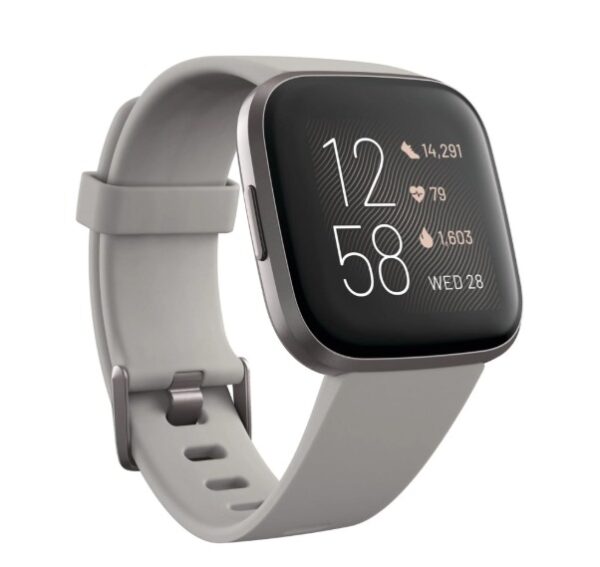 Fitbit Versa 2 Health & Fitness Smartwatch - Stone/Mist Grey Aluminum
